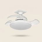 Ventilateur de plafond LED pales rétractables