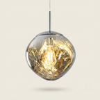 Suspension Mercure verre mercurisé Argent sur fond beige