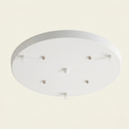 Platine de plafond ronde blanche pour suspensions multiples