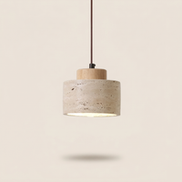 Lustre pierre et bois wabi-sabi