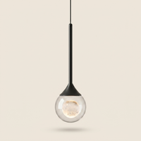 Suspension luxe verre et métal