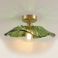 Suspension fleur en verre vintage