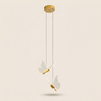 Suspension papillon métal doré