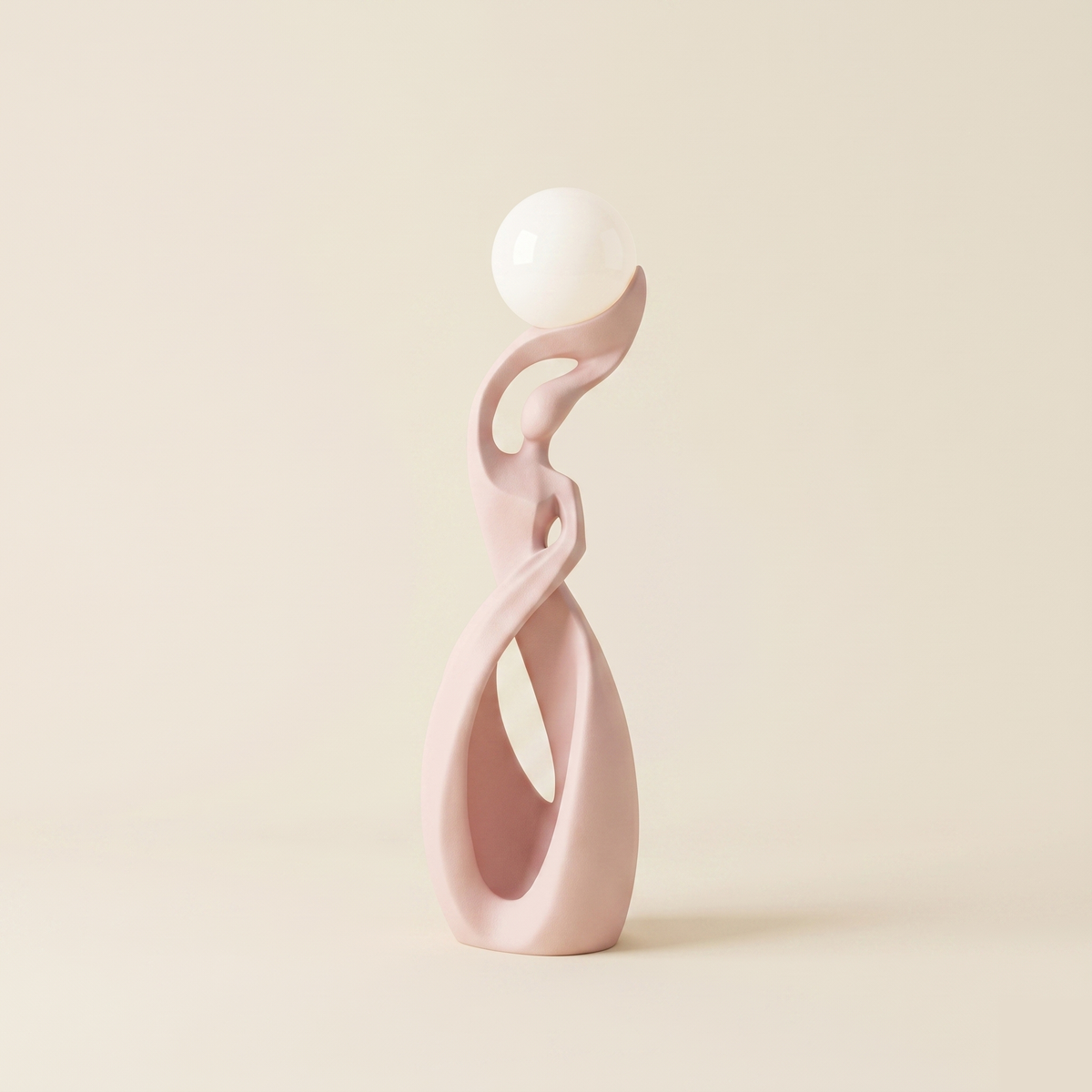 Sculpture lumineuse scandinave en résine