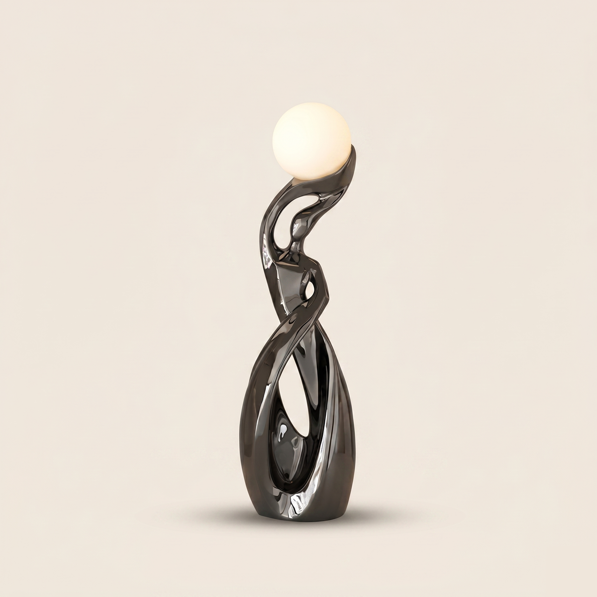 Sculpture lumineuse scandinave en résine