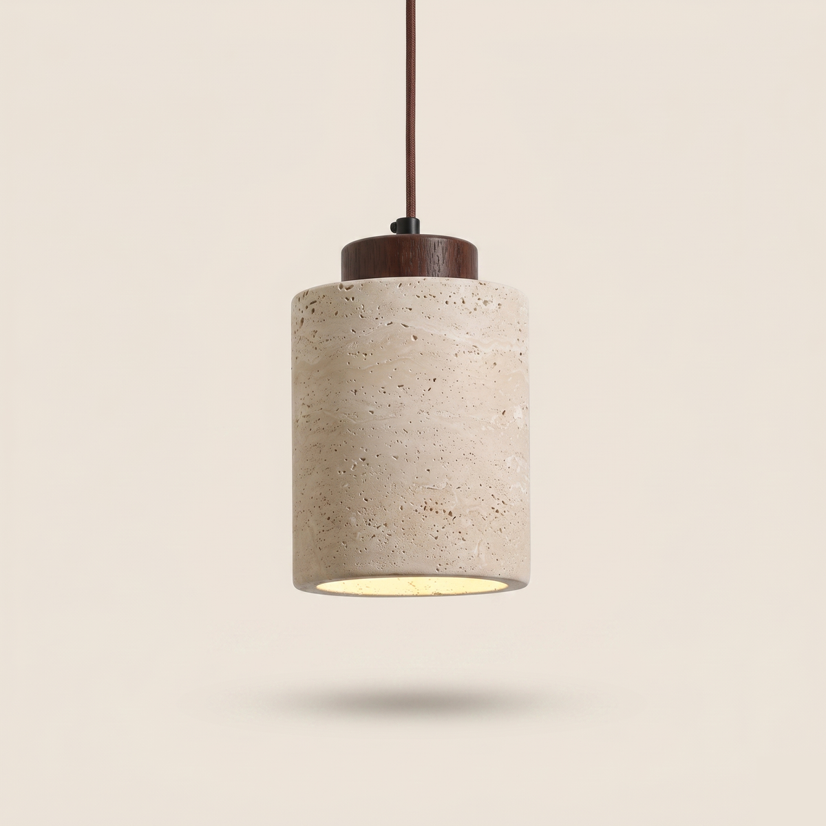 Lustre pierre et bois wabi-sabi