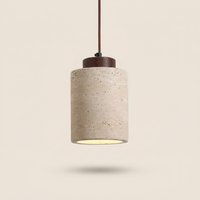 Lustre pierre et bois wabi-sabi