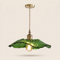 Suspension fleur en verre vintage