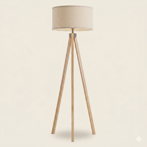 Lampadaire bois scandinave