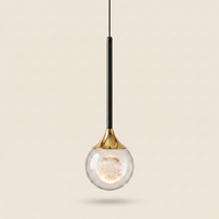 Suspension luxe verre et métal