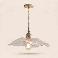 Suspension fleur en verre vintage