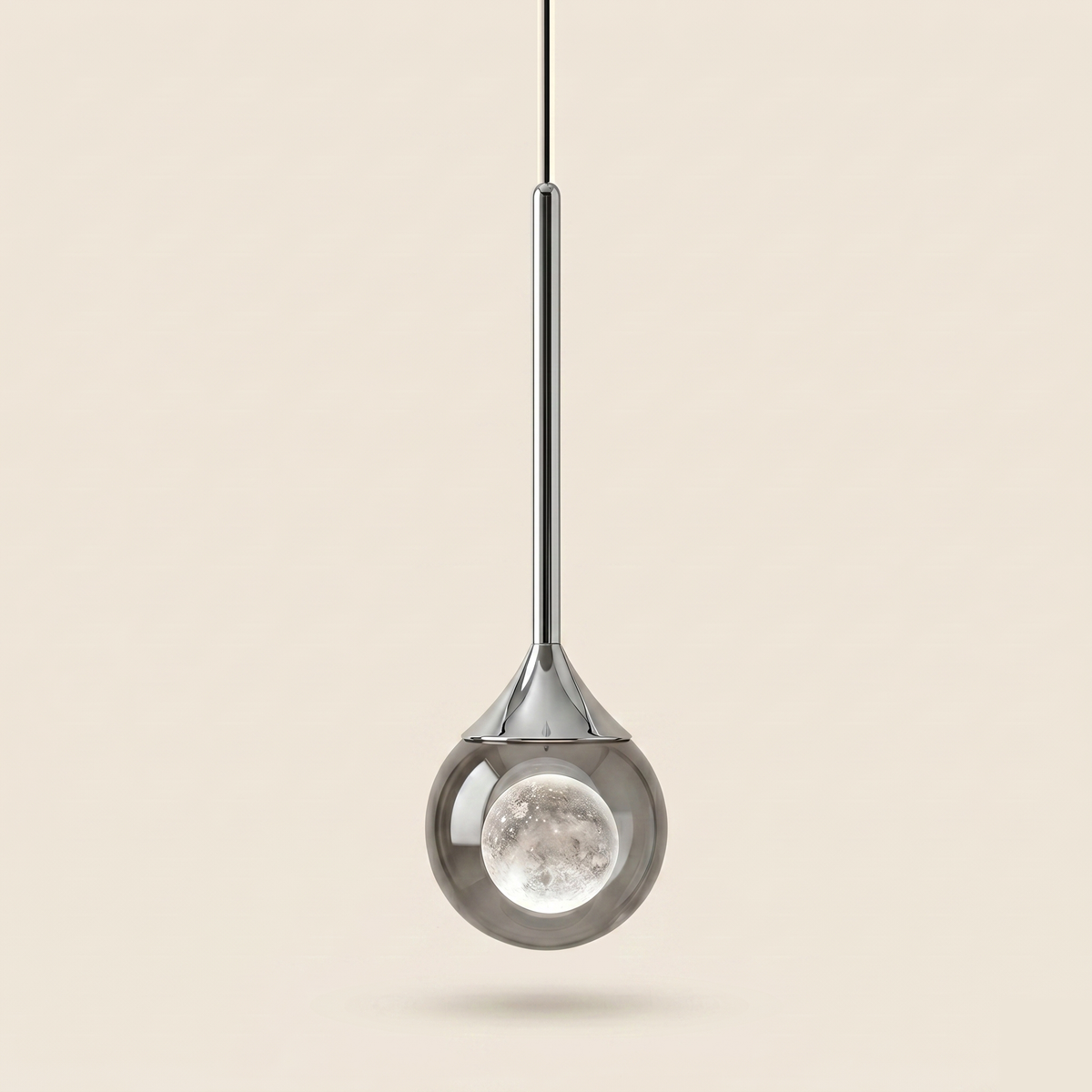 Suspension luxe verre et métal