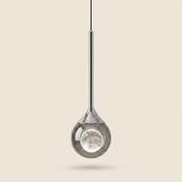 Suspension luxe verre et métal