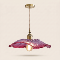 Suspension fleur en verre vintage