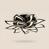 Plafonnier Lotus coloris noir, 14 ampoules
