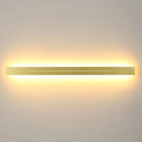 Applique miroir LED 80 cm noire sur miroir rectangulaire moderne