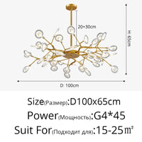 Lustre LED nordique installé en grande hauteur sous plafond