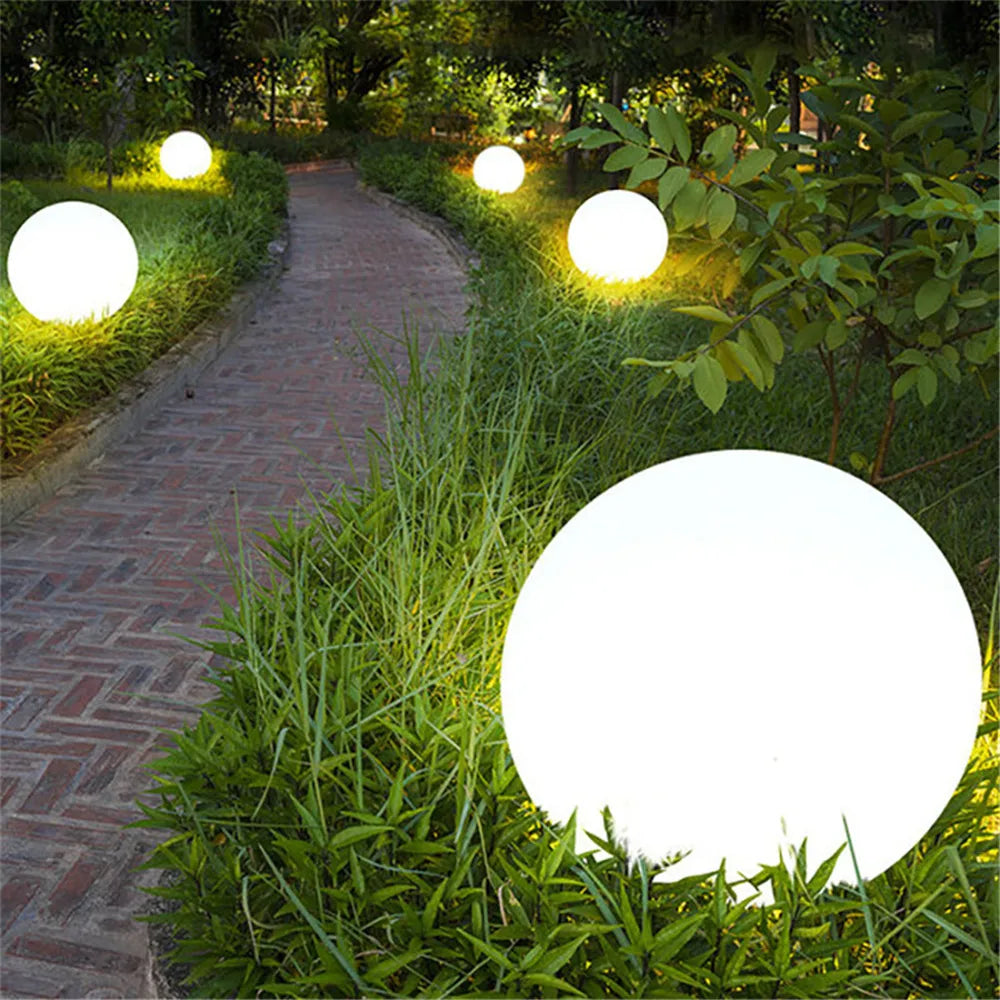 Comparatif de tailles 10 à 25 cm de la boule lumineuse LED