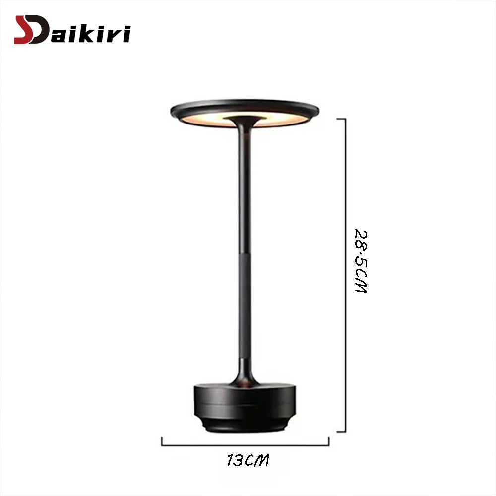 Détail du variateur tactile de la lampe de chevet LED