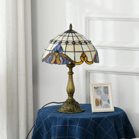 Lampe de chevet verre classique E27 30 cm transparent, détail du diffuseur lumineux