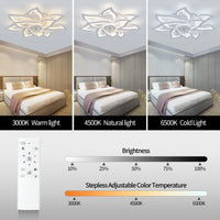 Ventilateur plafond fleur installé dans une chambre cocooning