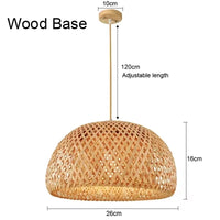 Suspension bambou tressé main vue aérienne, décoration bohème moderne