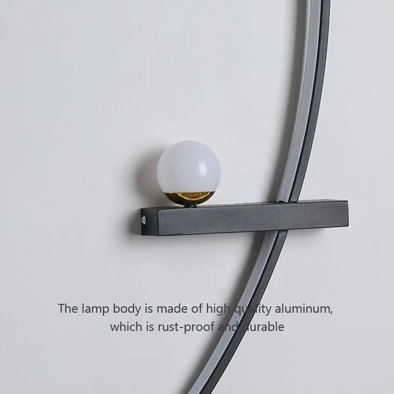 Applique LED noire mate 55 cm, design minimaliste contemporain