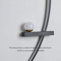 Applique LED noire mate 55 cm, design minimaliste contemporain