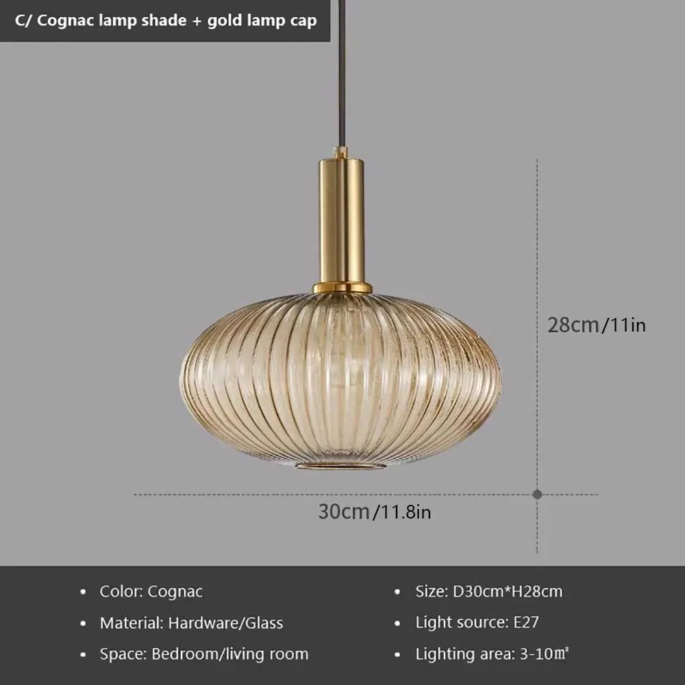 Comparatif des 3 coloris et 2 styles de la suspension verre soufflé