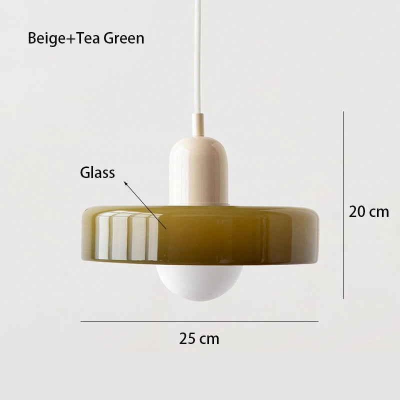 Schéma dimensions suspension verre rétro, diamètre hauteur cordon