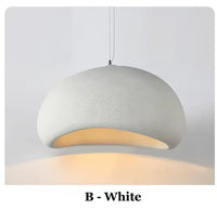Lustre LED wabi-sabi tube 30-60 cm, installé en salle à manger cosy ambiance chaleureuse