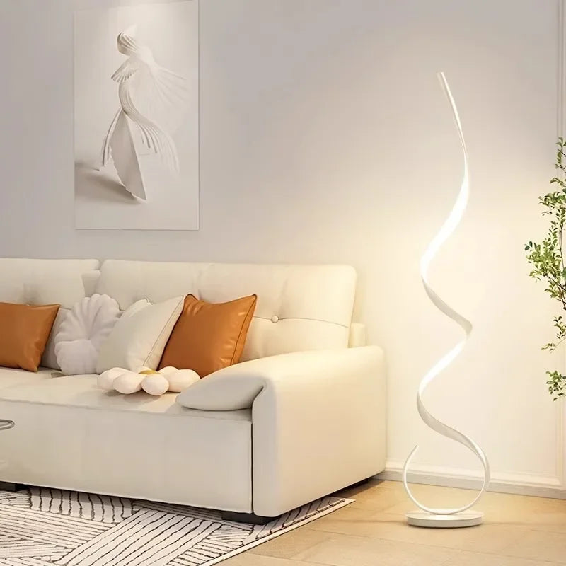 Détail du diffuseur acrylique du lampadaire scandinave vertical