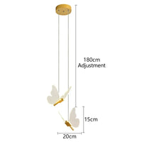 Suspension papillon LED tricolore, jeux d'ombres au plafond