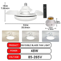 Ventilateur de plafond LED E27 télécommande variateur, installé en chambre cosy ambiance chaleureuse