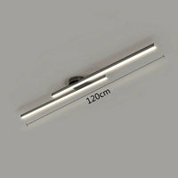 Plafonnier LED long aluminium 60 cm, vue détaillée de la connectique ambiance chaleureuse