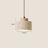 Lustre pierre et bois wabi-sabi