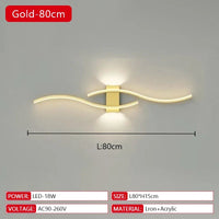 Applique LED longue blanc chaud au-dessus du lit, ambiance cosy
