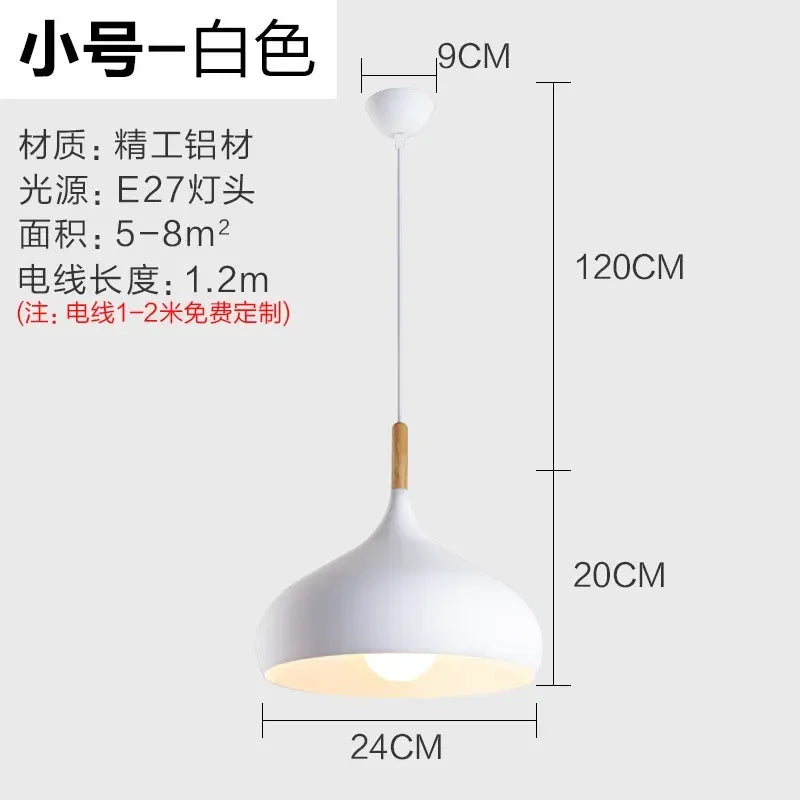 Suspension métal colorée E27 24 cm, détail du diffuseur lumineux
