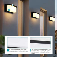 Applique murale extérieure LED capteur mouvement IP65, ambiance soir au-dessus d'une table ambiance chaleureuse