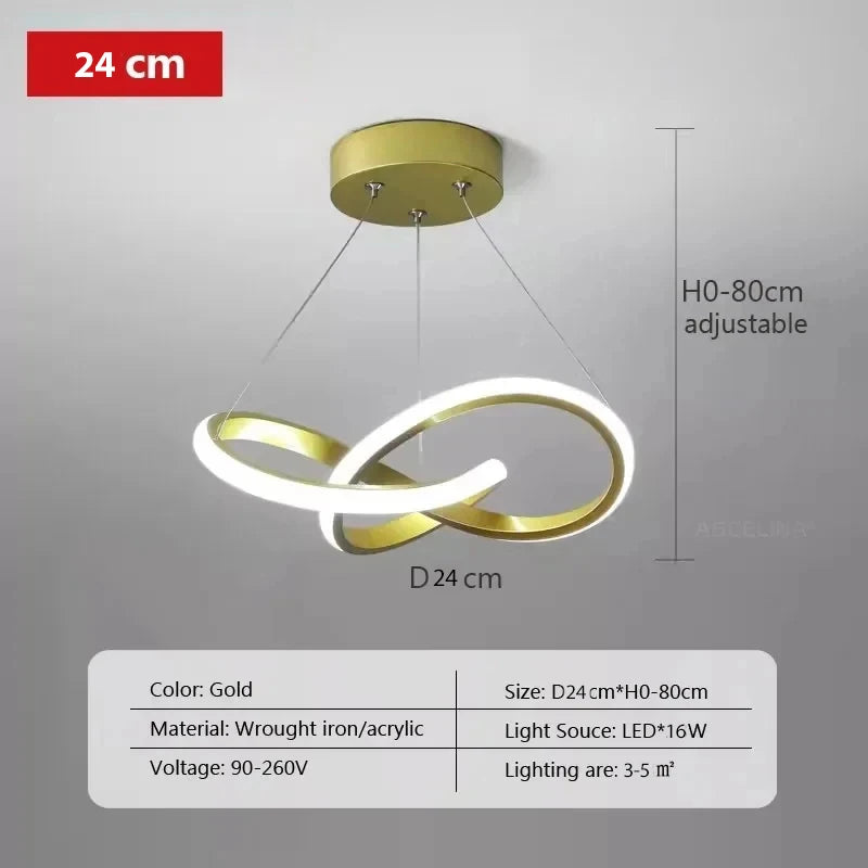 Comparatif des 3 finitions de la suspension LED ronde