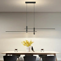 Suspension LED linéaire dorée 150 cm pour îlot de cuisine moderne