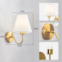 Applique murale murale tissu rétro, détail du diffuseur lumineux