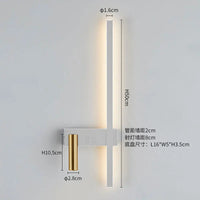 Détail de la LED longitudinale de l'applique murale nordique