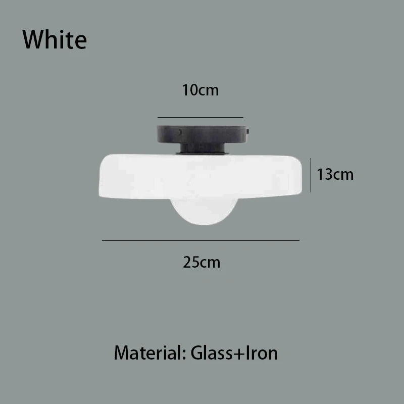 Plafonnier verre vintage E27, détail du diffuseur lumineux