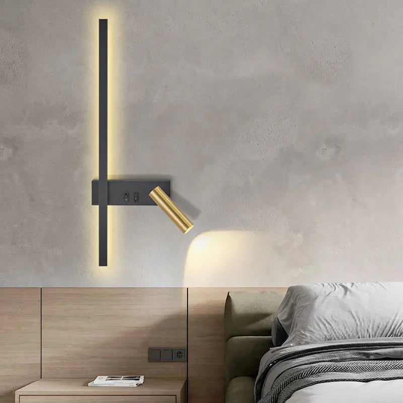 Applique murale nordique noir blanc minimaliste, salon scandinave moderne