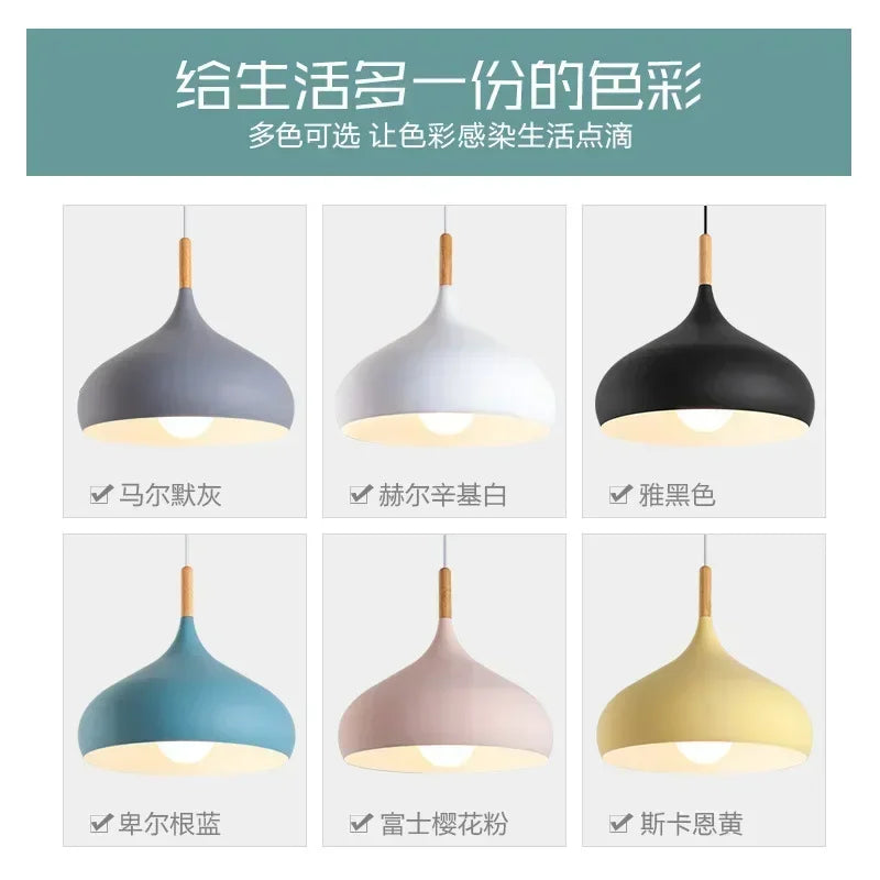 Suspension métal colorée E27 24 cm, détail de la finition et du matériau
