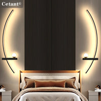 Applique murale LED chevet télécommandée 55 cm, chambre moderne élégante