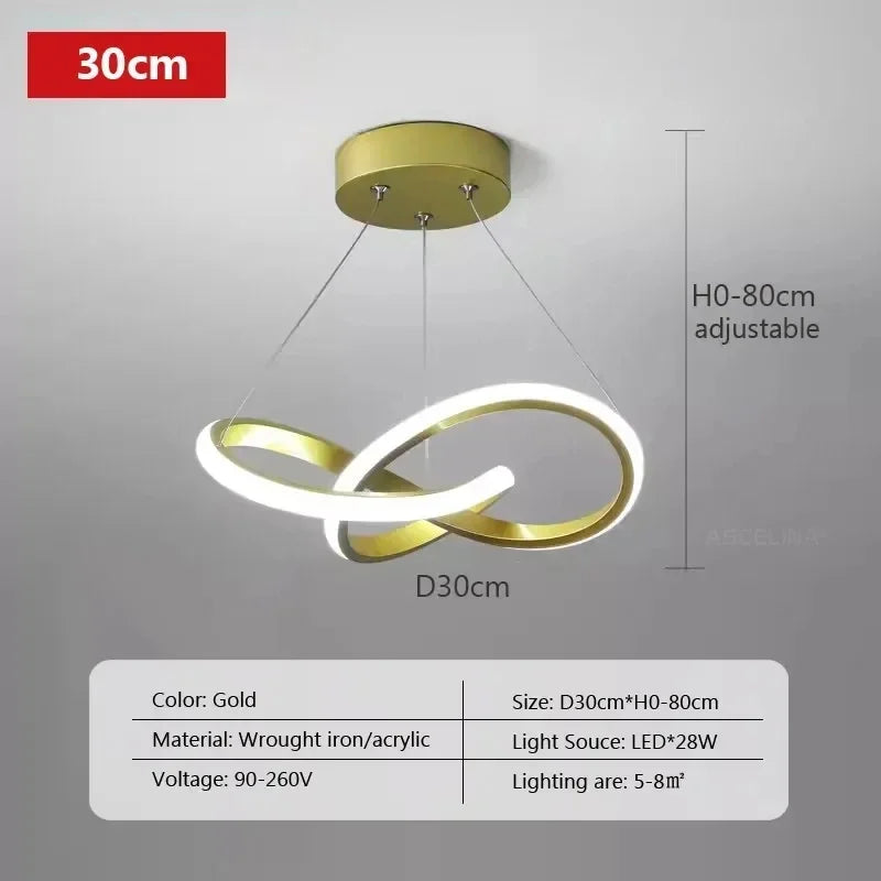 Suspension LED blanche 24 cm en mode 3 couleurs