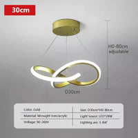 Suspension LED blanche 24 cm en mode 3 couleurs