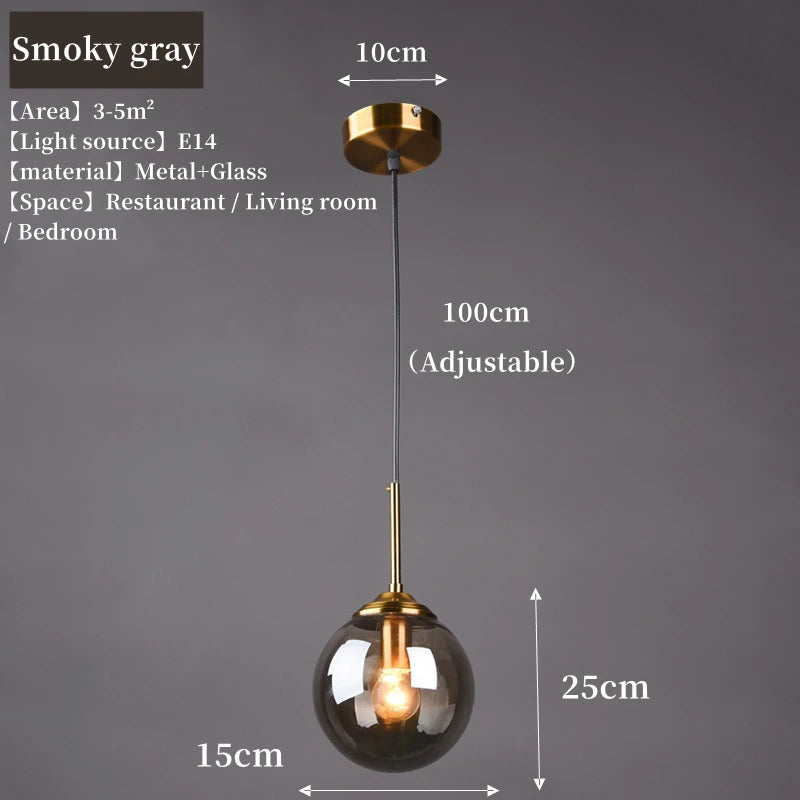 Suspension E27 LED en verre soufflé, ambiance dîner chaleureux